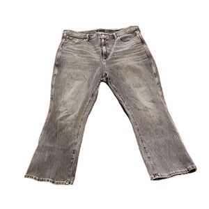 Banana Republic High Rise Crop Boot Womens Jeans Gray Denim